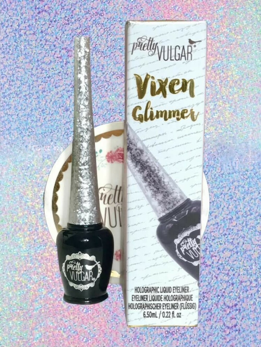 Pretty Vulgar HOLO Vixen Glimmer Holographic Liquid Eyeliner (Pink/Purple) BNIB